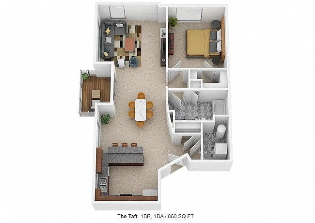 Floor plan DeSales Flats I - The Taft