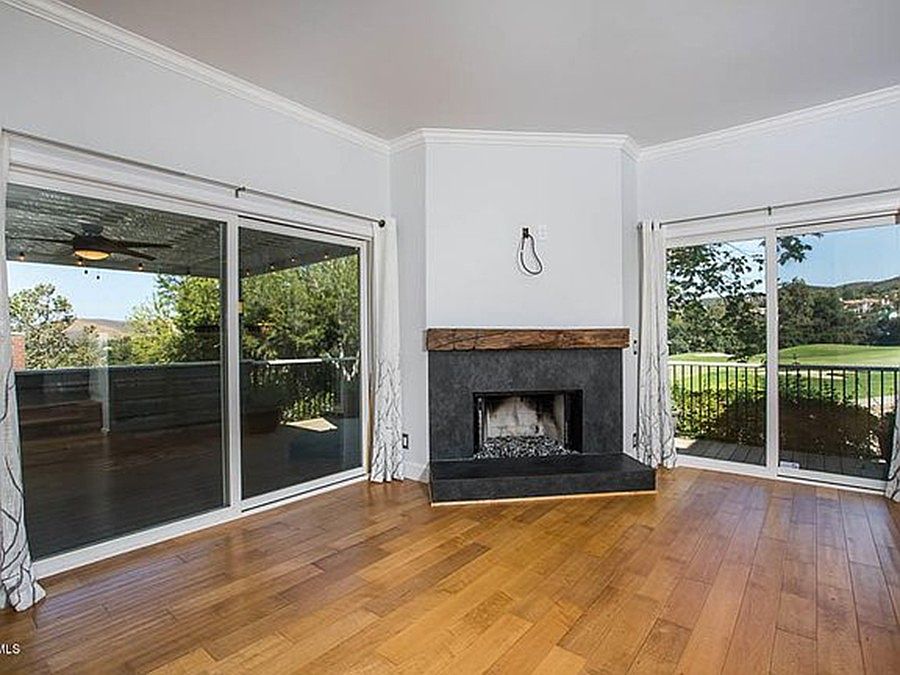Family Room w/ fireplace and views