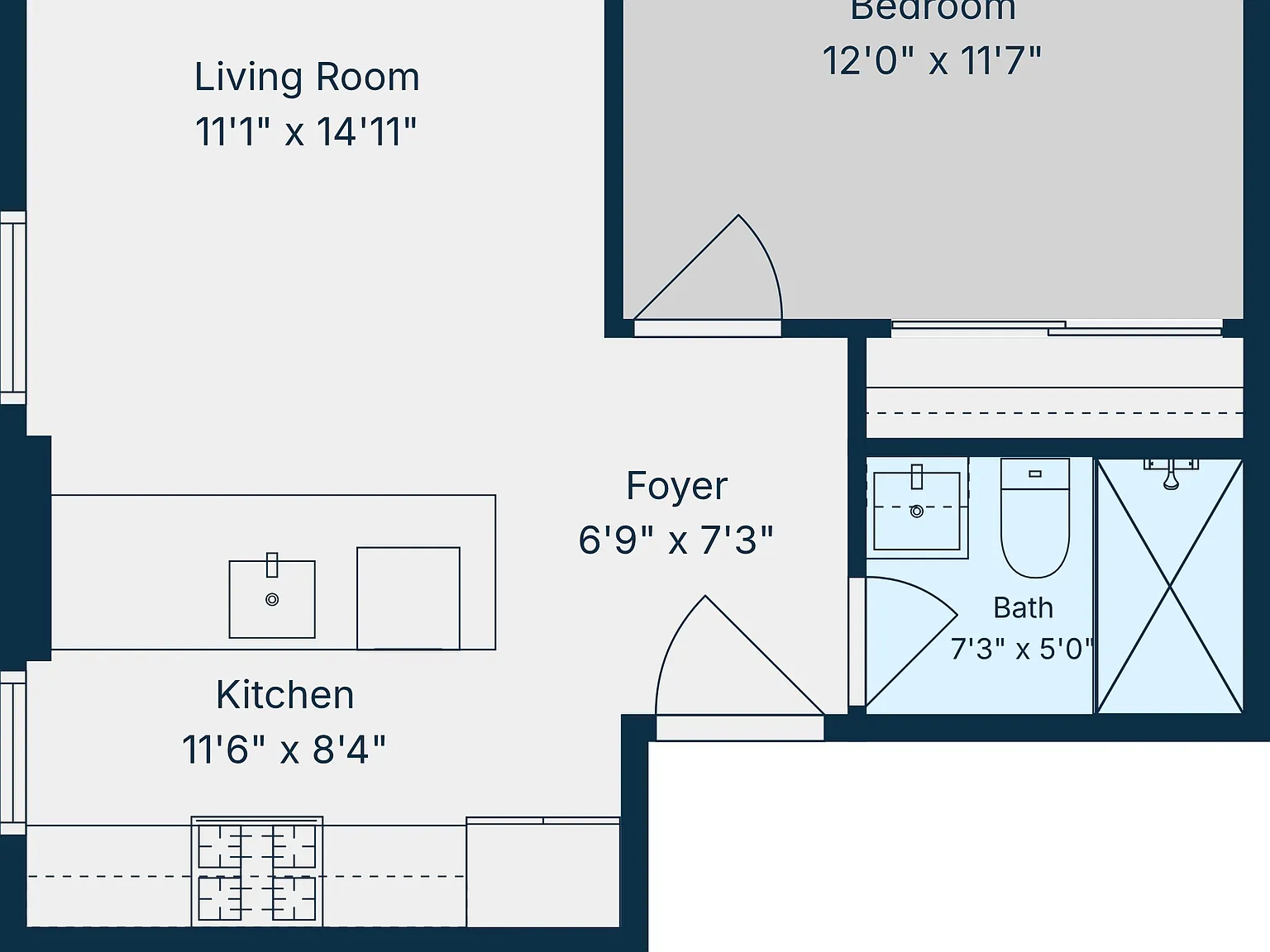 1 bed, 650 sqft, $2,400 — Photo 3
