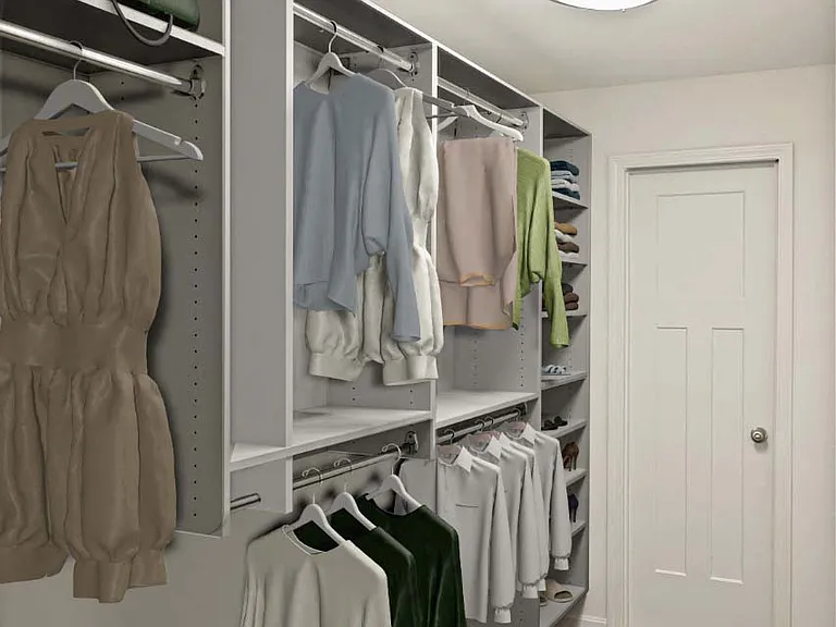 Spacious walk-in closet