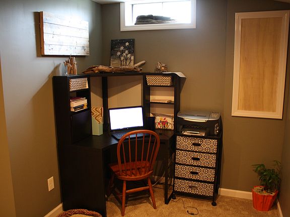 Finished Basement Desk Area