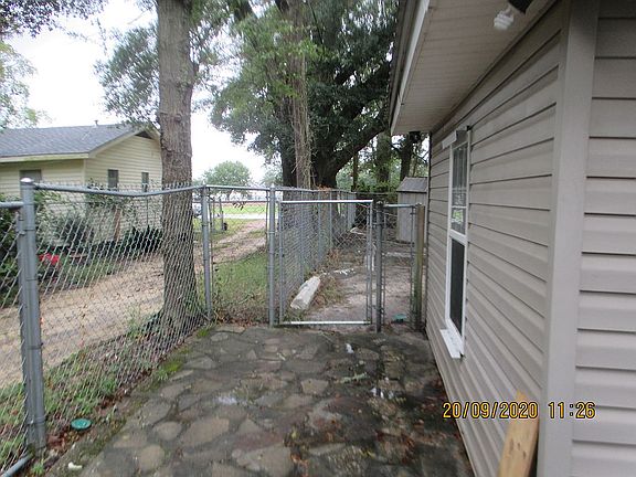 fenced yard