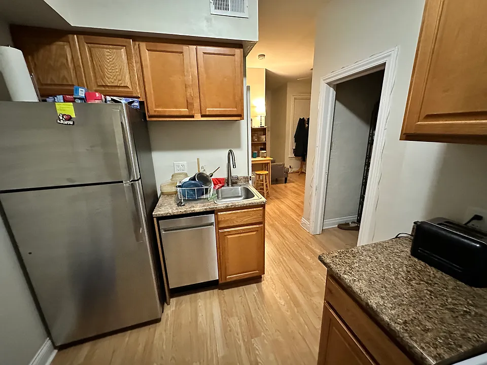 Kitchen to Living room and bedroom