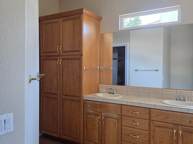 Master bathroom with plenty of storage
