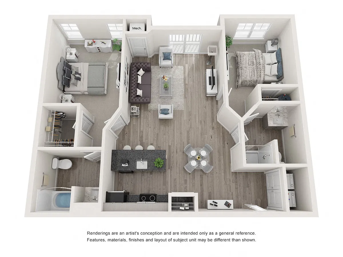 Floor plan 2 Bedroom C