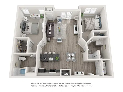 Floor plan 2 Bedroom C