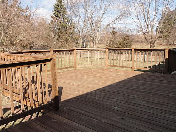 Deck overlooking yard