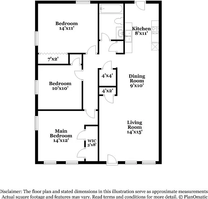 3 bed, 1.0 bath, 1073 sqft, $1,505 — Photo 2