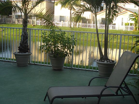 Water view patio in back