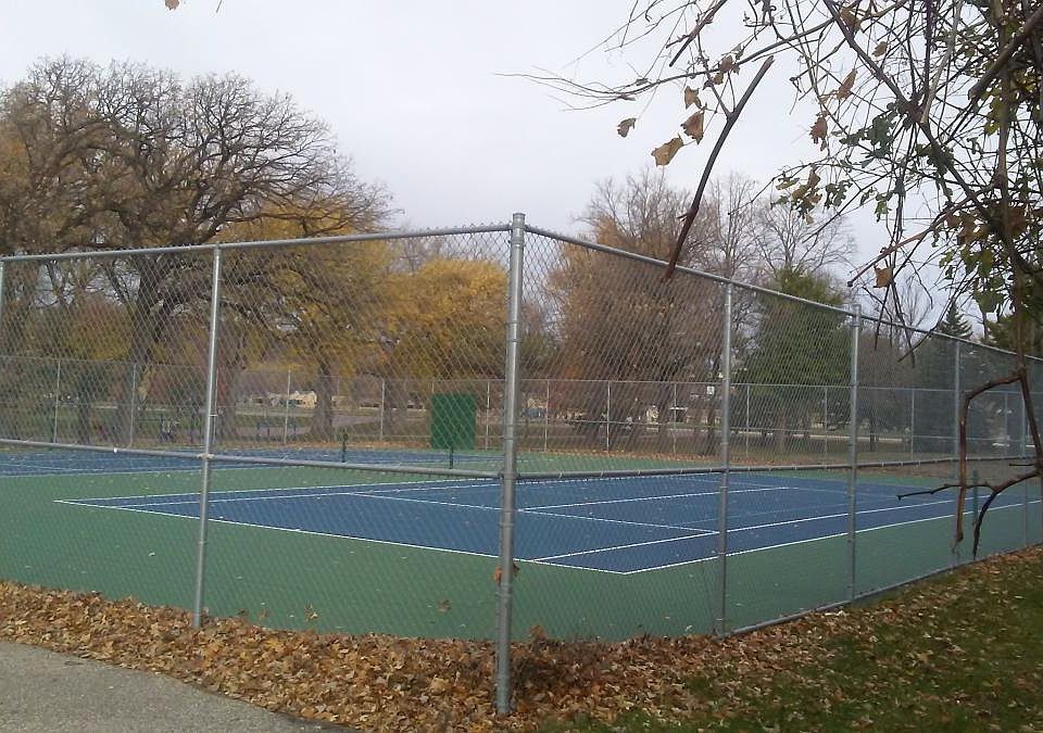 tennis courts across the street