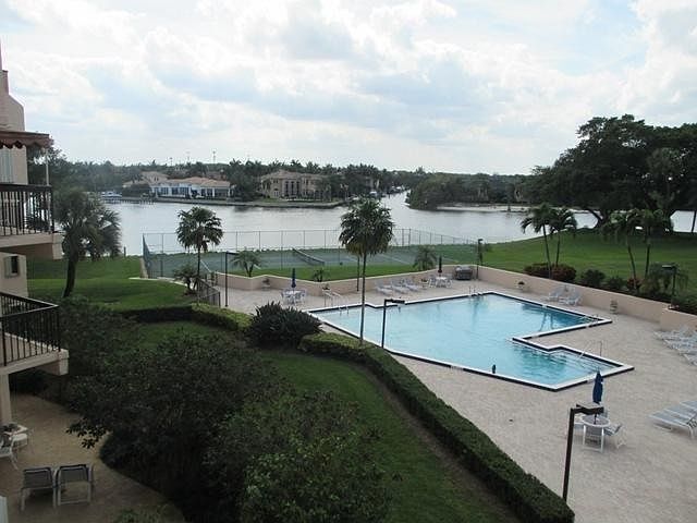 View of pool and intracoastal
