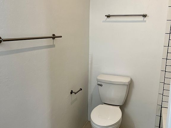 The bathroom has new plumbing.