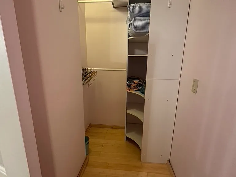 bedroom closet area