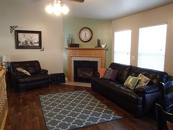 Living room with fireplace