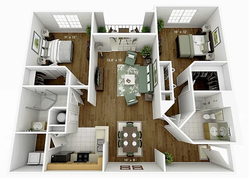 Floor plan 2 Bedroom