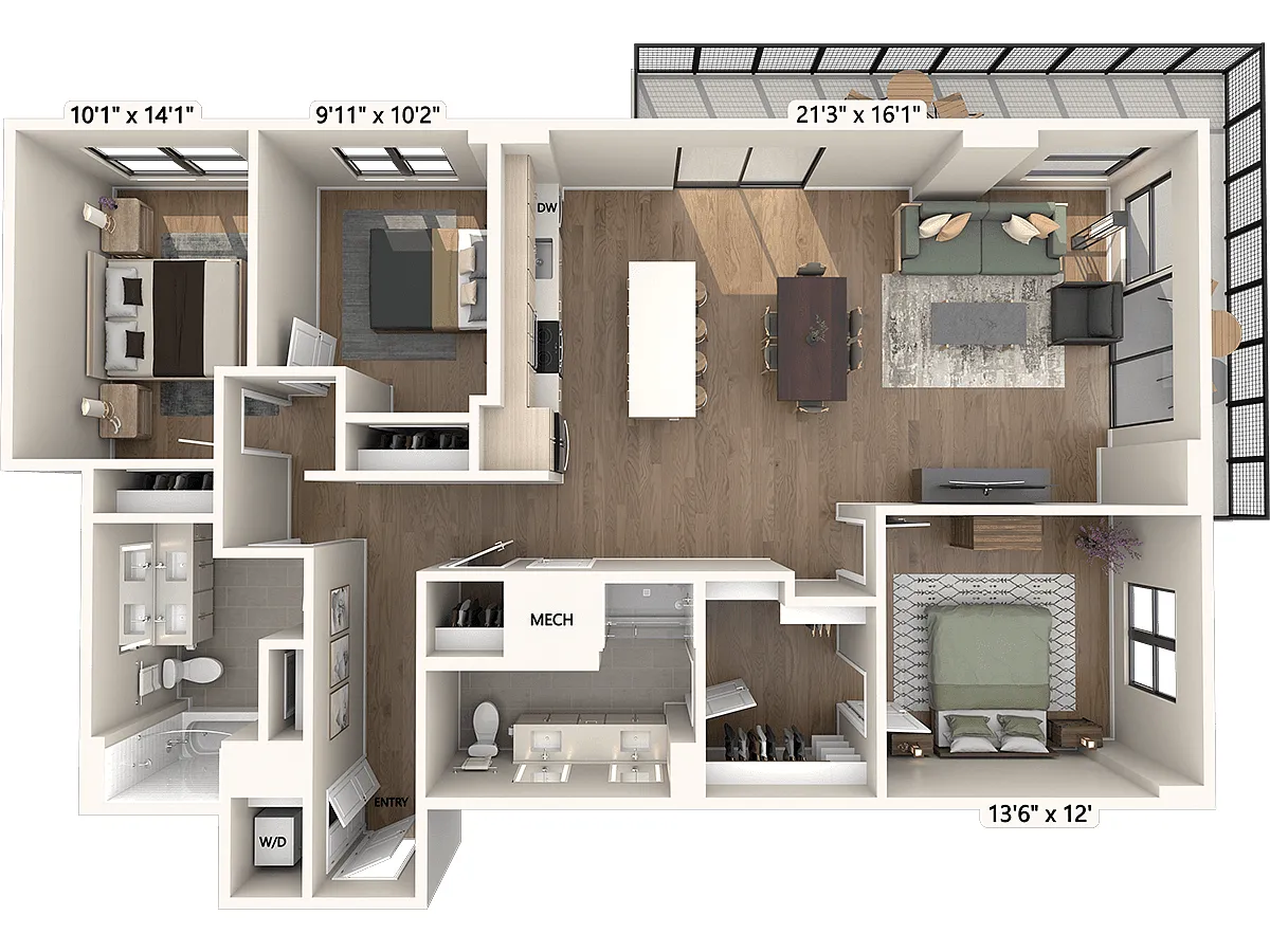 Floor plan C01A-Scheme2