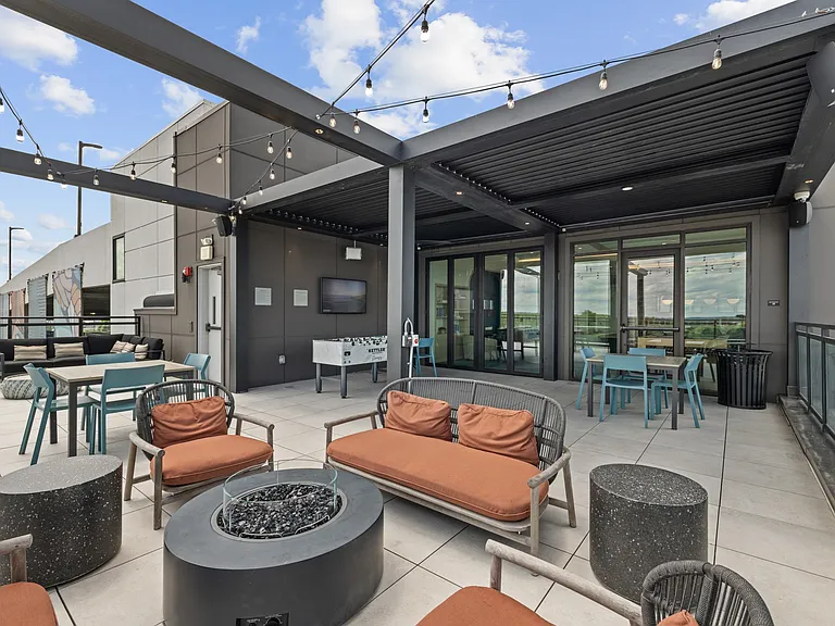 Rooftop Terrace with TV, Fire Pit and Foosball Table