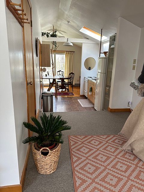 Looking towards the kitchen and eating area