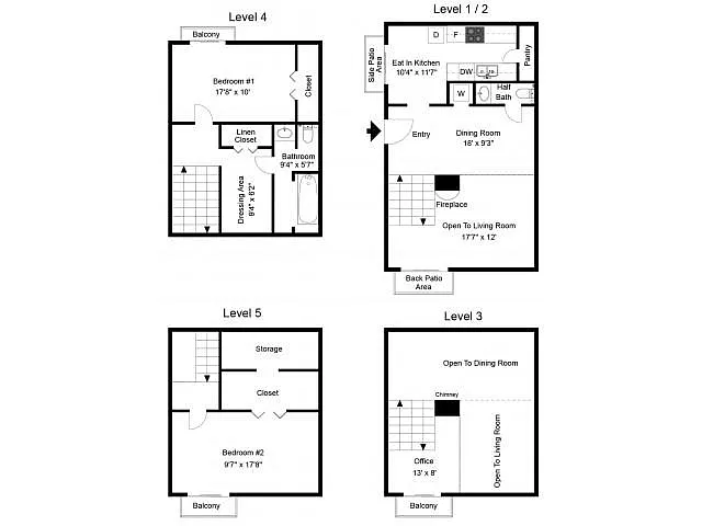 Floor plan Five Level