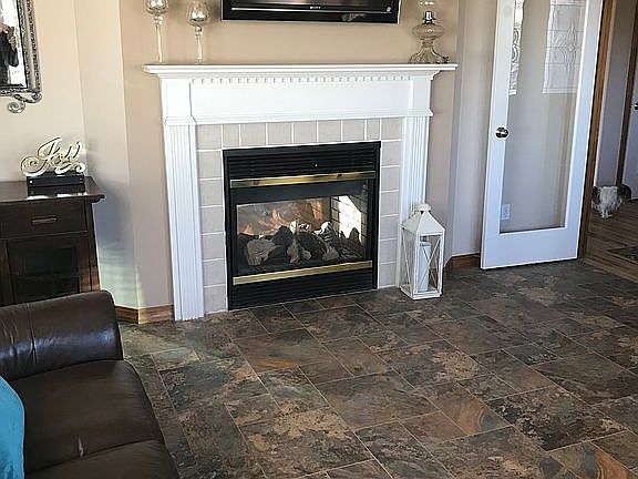 Double sided fireplace