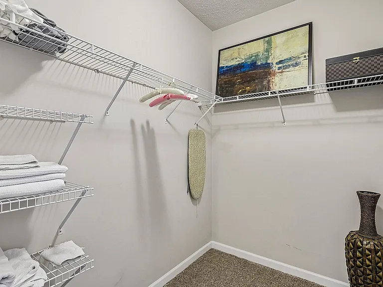 Spacious walk-in closet