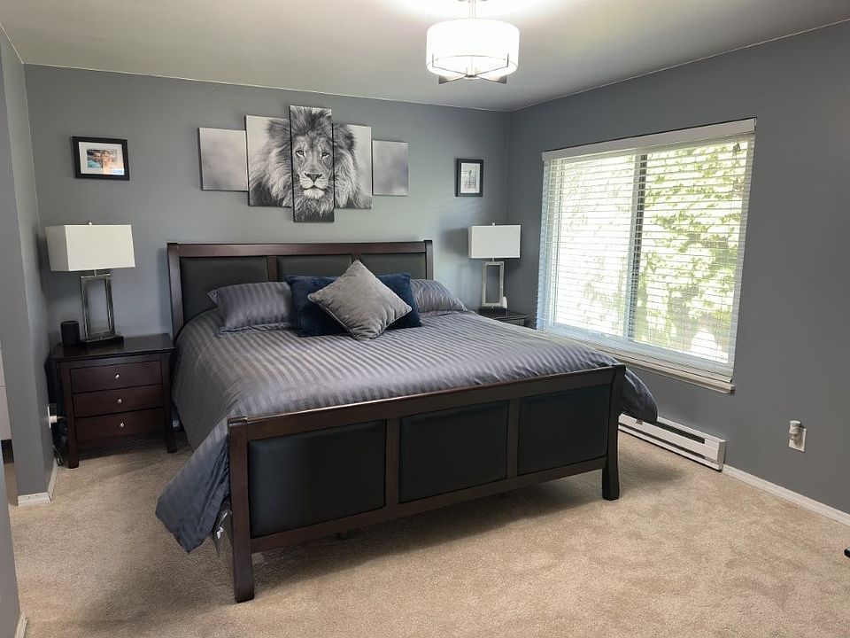 Primary bedroom has room for king bed, 2 nightstands on either side and a dresser on the front or side wall