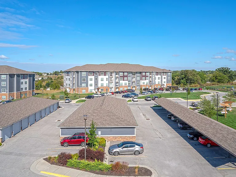 Kinsley Forest Apartments offers free surface parking for all residents, as well as private detached garage and covered carport options for an additional fee.