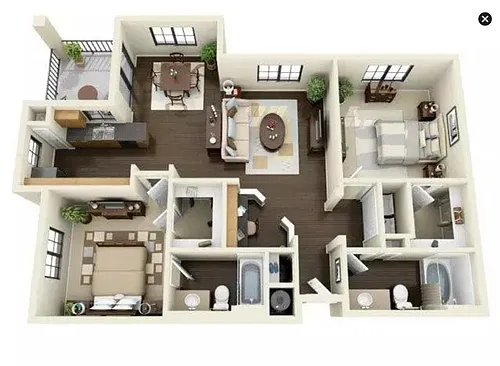 Floor plan 2X2-1153