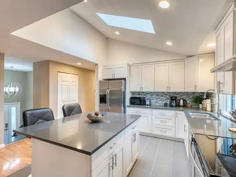 Another view of the spacious kitchen with plenty of storage for long term stays