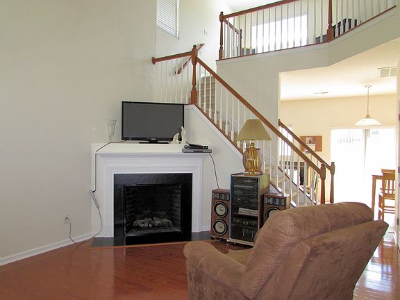 Cozy, gas log fireplace