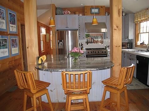 looking into kitchen