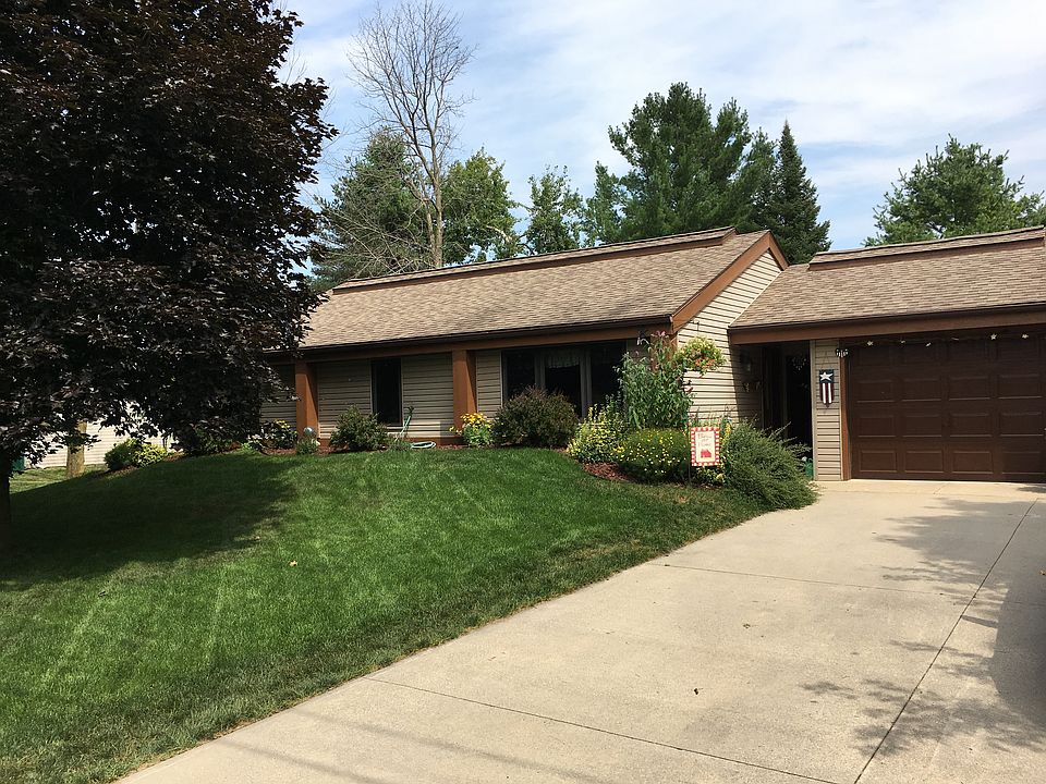 Mature trees in yard.