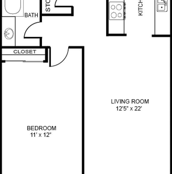 11B East Renovated Floorplan Diagram