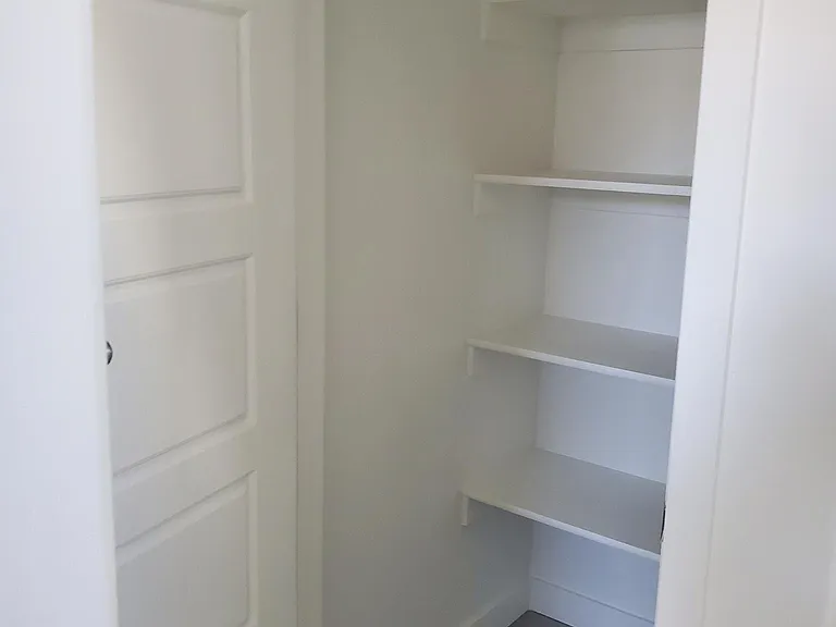 Linen closet master bathroom