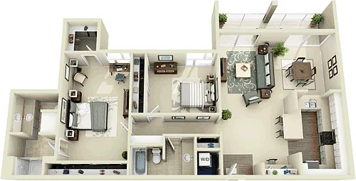 Floor plan 2 Bedroom I