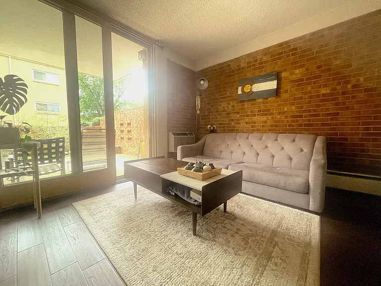 Living room (couch, coffee table, land lamp included)