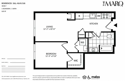 Floor plan 1B1B-F