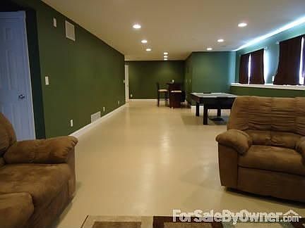 Bsmt Rec Room : Large enough to accommodate a pool table or any other recreational game tables