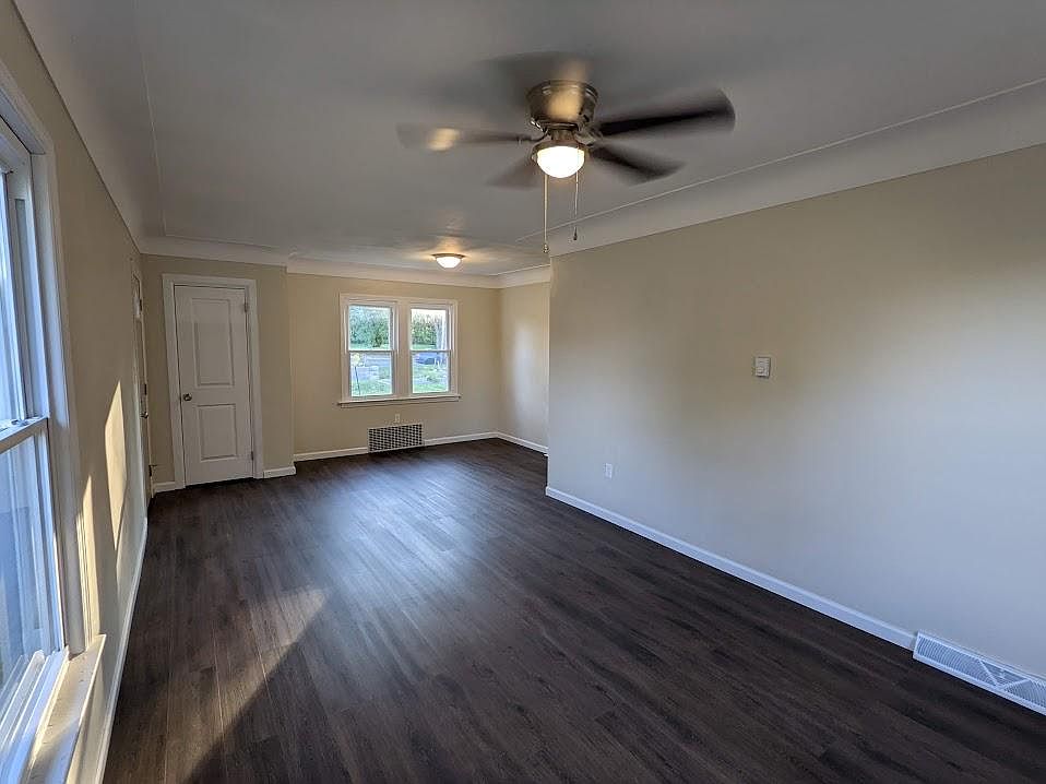 Front entrance + living room