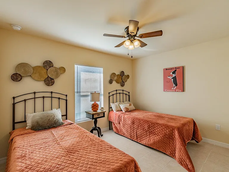 Digitally staged Bedroom 2