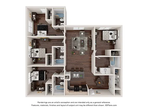 Floor plan 4 Bedroom