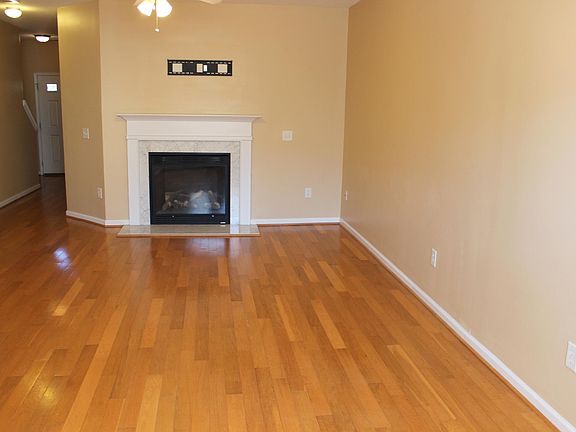 Living area with hardwood floors