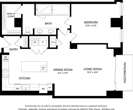 A4 1 bed 1 bath - 1026Square Feet A4 1 bed 1 bath - 1026Square Feet