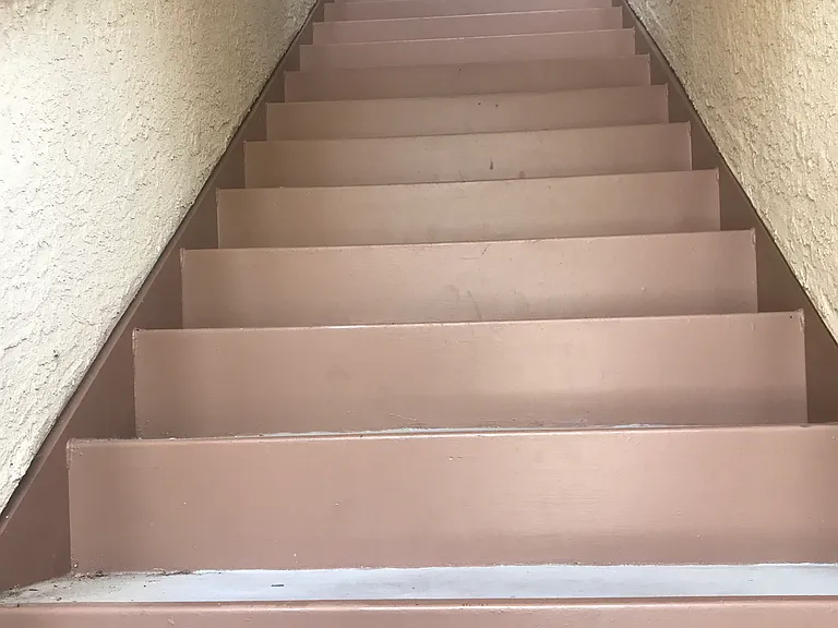 one flight up the stairs with 
NO ONE ABOVE