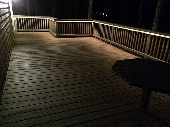 Deck/under rail lighting