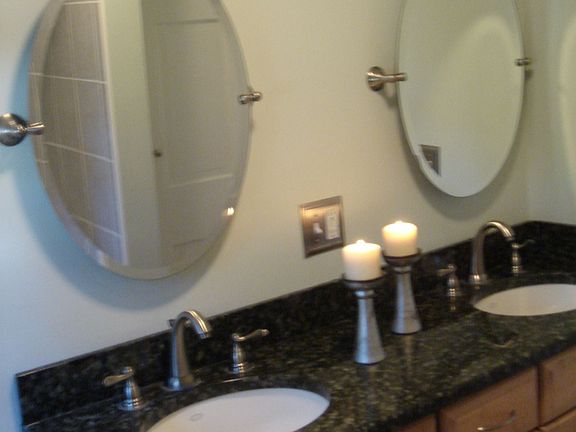 Master Bath - Granite counter and maple cabinets