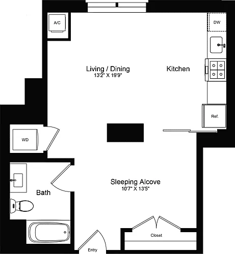 Floor plan Studio H