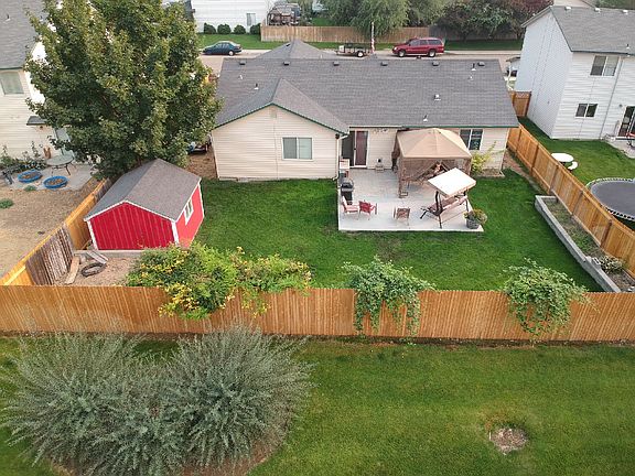Areal view of back yard