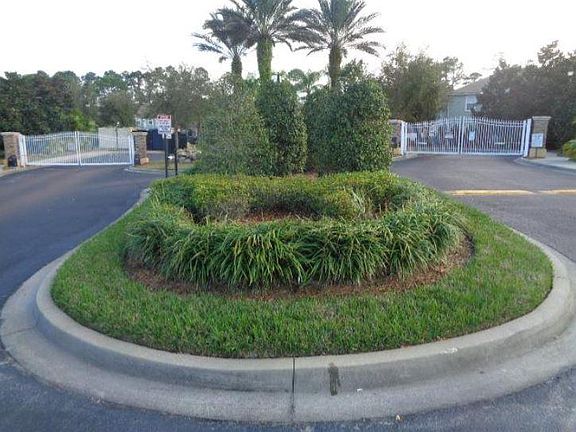 Property entrance and security gates.