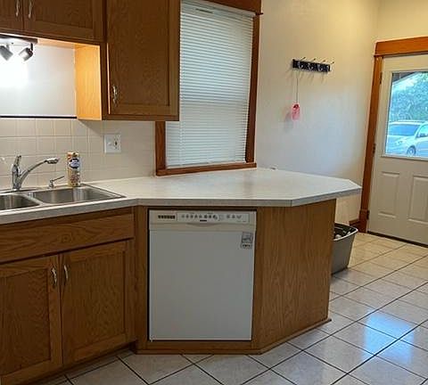 Kitchen and back door.